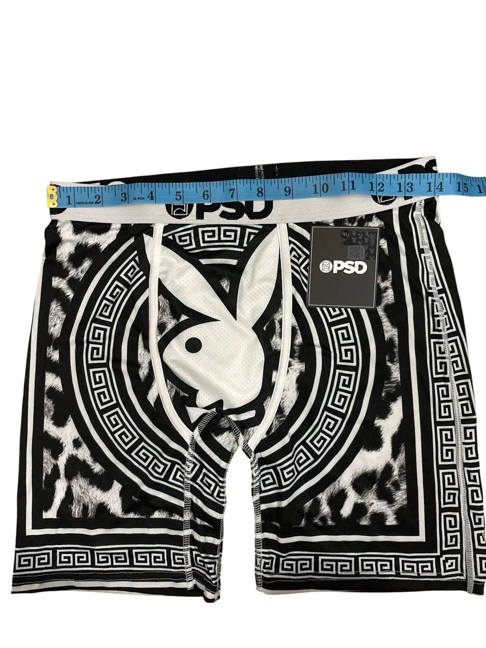 PSD Black and White Playboy Bunny Logo Boxer Briefs MEDIUM